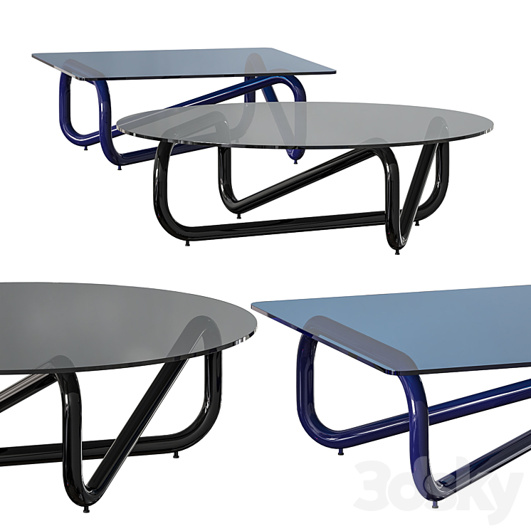 Arflex Infinity Coffee Tables 3DS Max Model - thumbnail 1