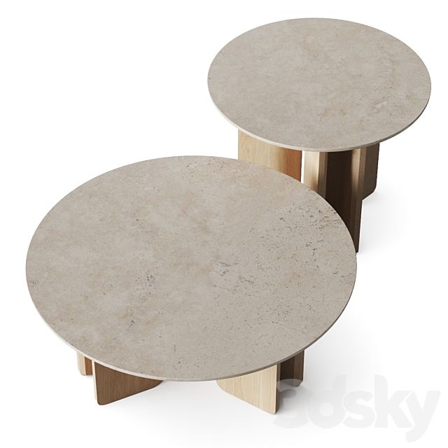 Arhaus Jaira Round Coffee Tables 3ds Max - thumbnail 2