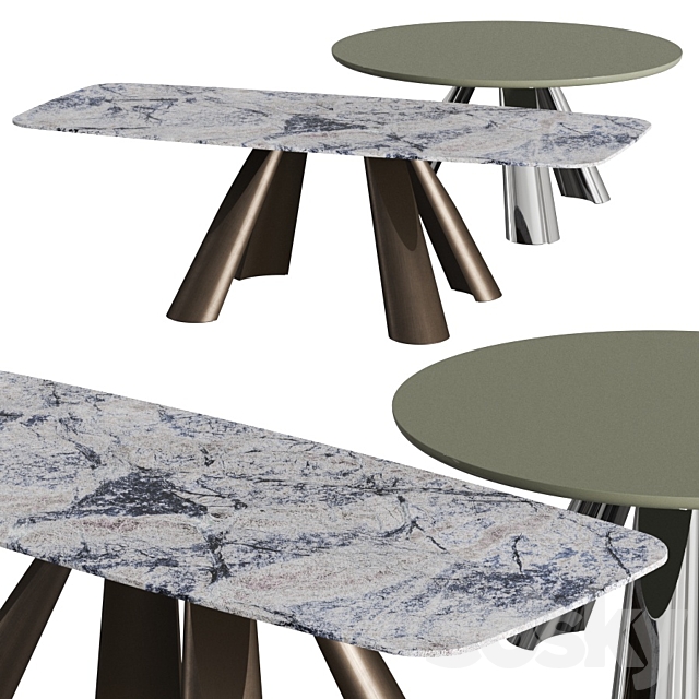 Arketipo Prince Dining Tables 3DSMax File - thumbnail 1