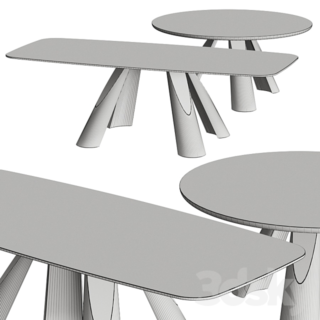 Arketipo Prince Dining Tables 3DSMax File - thumbnail 2