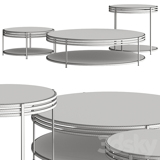 Arketipo Ula Coffee Table Set 3DSMax File - thumbnail 2