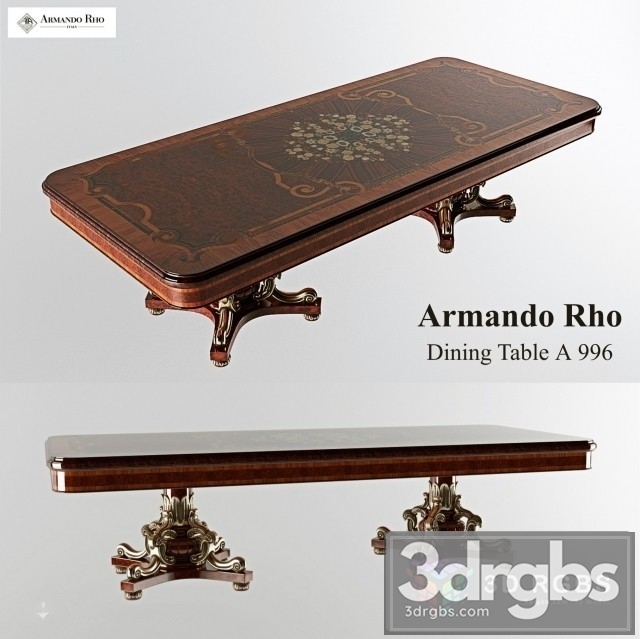 Armando Rho A 996 Dining Table 3dsmax Download - thumbnail 1