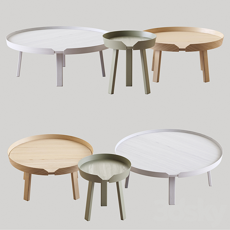 Around Coffee Table 3DS Max Model - thumbnail 3