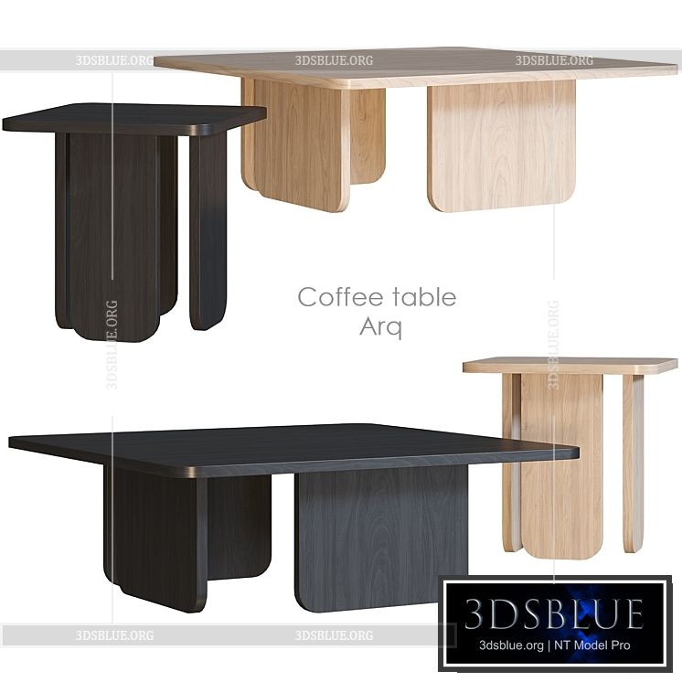 Arq TEULAT Coffee table 3DS Max - thumbnail 3