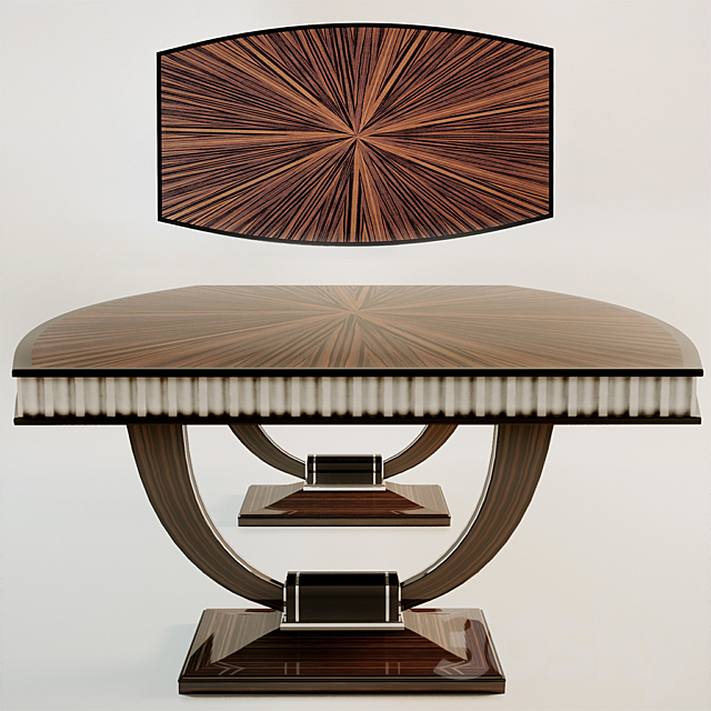 art deco table 3DS Max Model - thumbnail 1