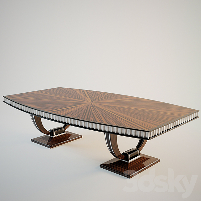 art deco table 3DS Max Model - thumbnail 2