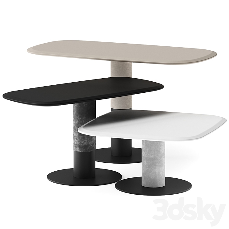 Art Nova Dynamic Coffee Tables 3DS Max Model - thumbnail 3