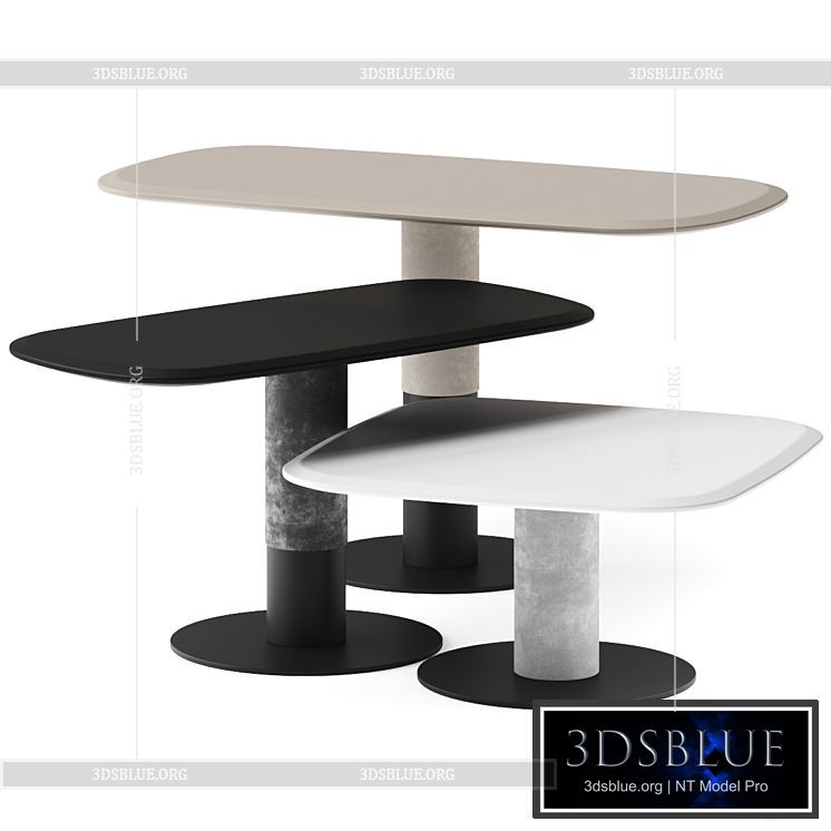 Art Nova Dynamic Coffee Tables 3DS Max - thumbnail 3