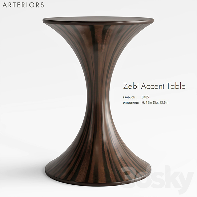 ARTERIORS Zebi Accent Table 3DS Max Model - thumbnail 2