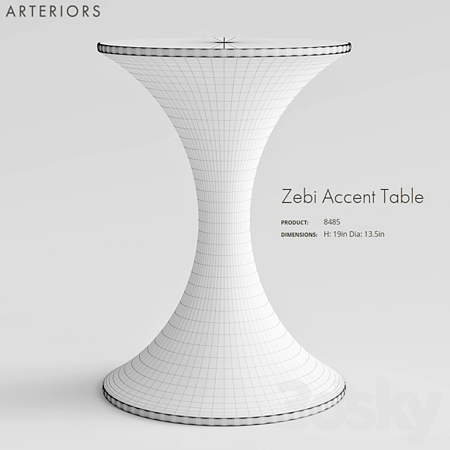 ARTERIORS Zebi Accent Table 3DS Max Model - thumbnail 3