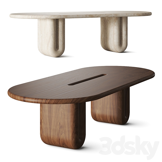 Arthur Vallin Chubby Dining Table 3DSMax File - thumbnail 1