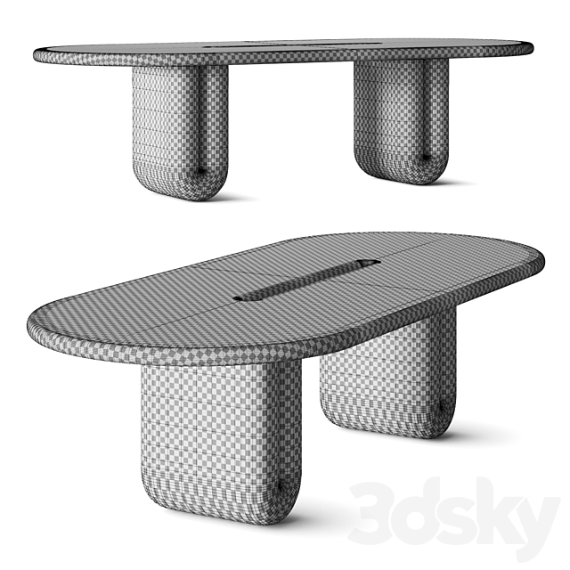 Arthur Vallin Chubby Dining Table 3DSMax File - thumbnail 4