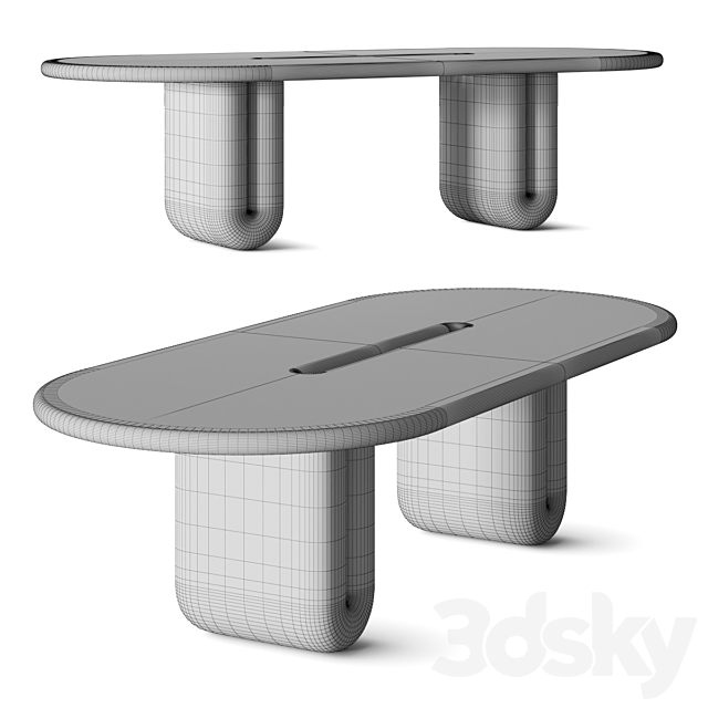 Arthur Vallin Chubby Dining Table 3DSMax File - thumbnail 5