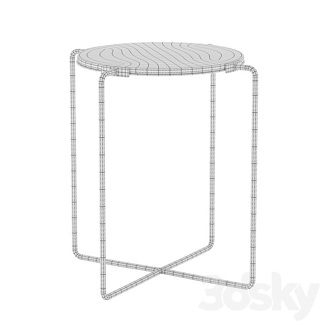 Artilleriet Side Table 1 Tier 3DSMax File - thumbnail 3