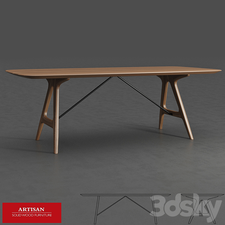 Artisan \/ Tesa Table 3DS Max - thumbnail 1