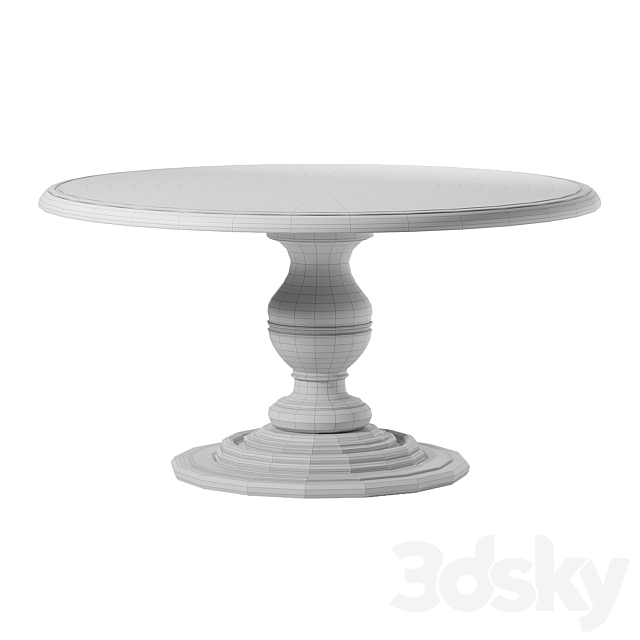 Asolo Dining Table 3ds Max - thumbnail 2