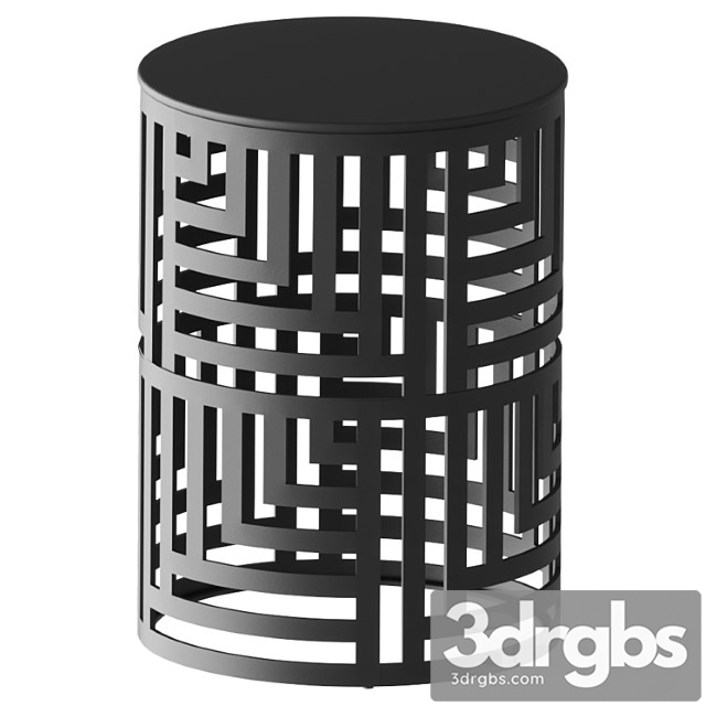 Athes black metal cutout side table coffee table coffee table coffee table - thumbnail 1