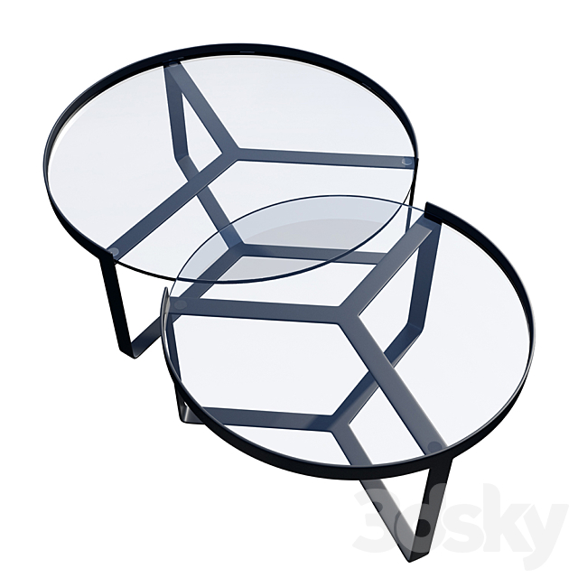 Aula Nesting Coffee Table 3DS Max Model - thumbnail 2