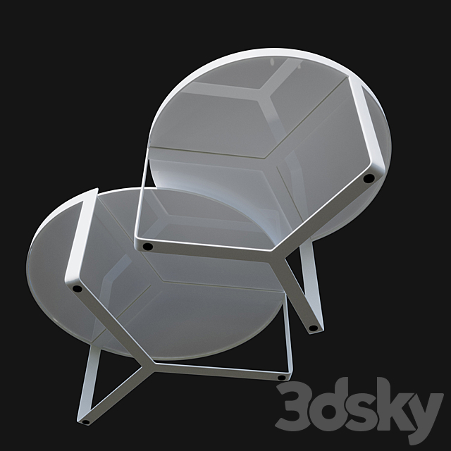 Aula Nesting Coffee Table 3DS Max Model - thumbnail 3