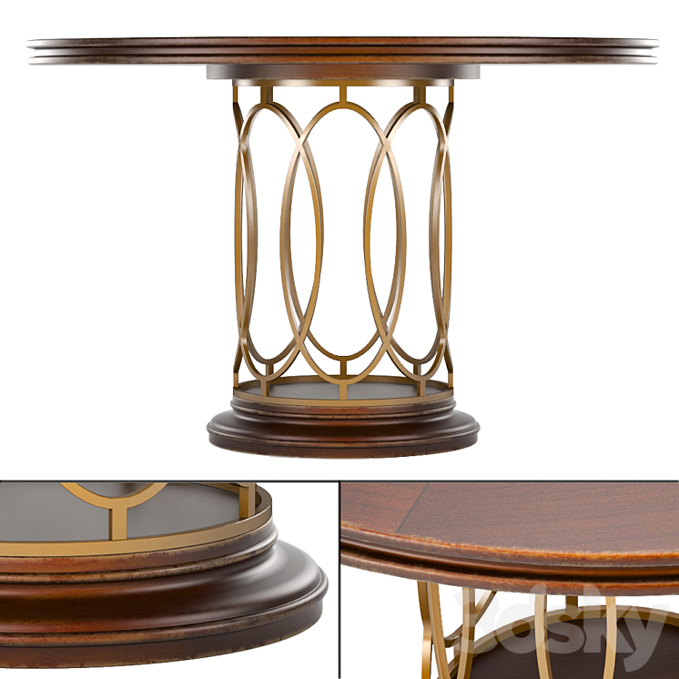 Avalon Heights-Neo Deco Pedestal Table 3DS Max - thumbnail 1