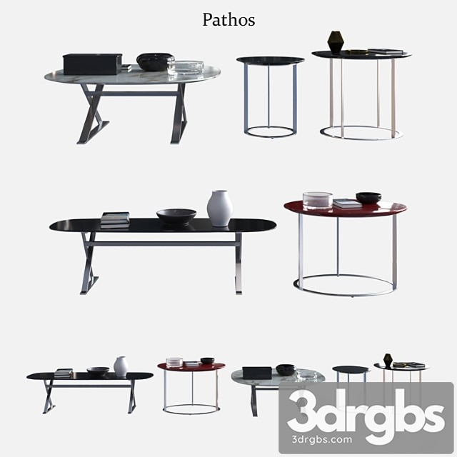 B & b italia maxalto coffee small tables pathos 2 3dsmax Download - thumbnail 1