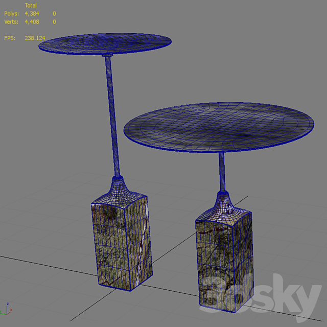 Ballam Side Tables by CB2 3DSMax File - thumbnail 6