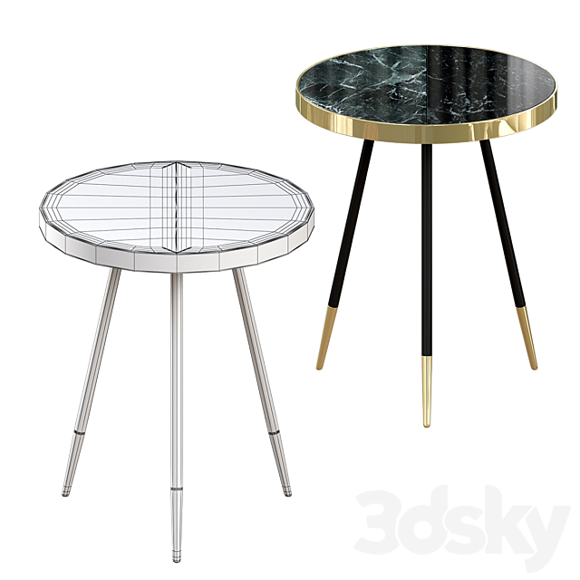 Band marble coffee table by Bethan Gray 3DS Max Model - thumbnail 4