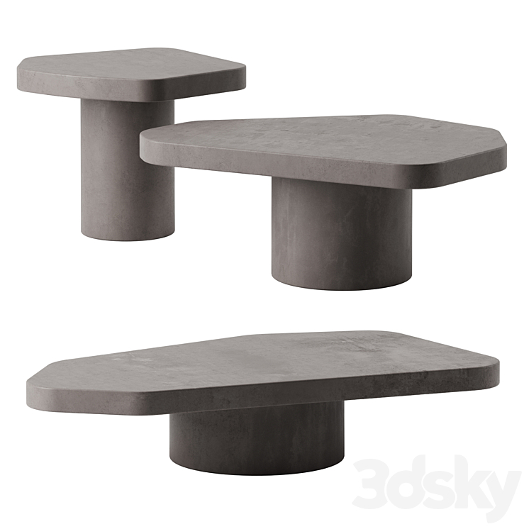 BAO coffee tables by Baxter 3DS Max - thumbnail 1