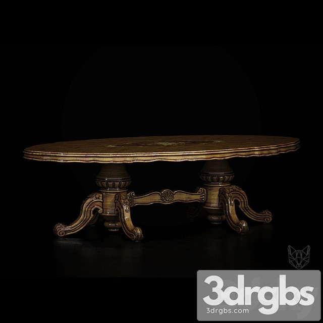 Baroque table 2 3dsmax Download - thumbnail 1