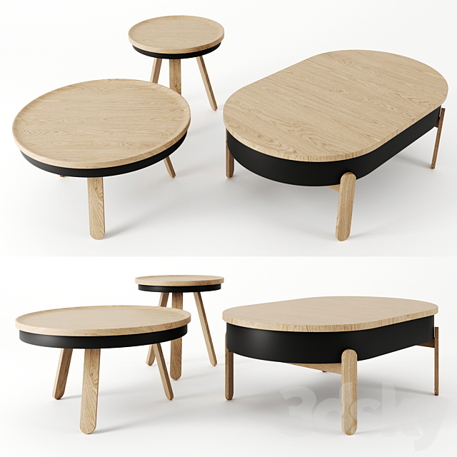 Batea Tables by Woodendot 3DSMax File - thumbnail 1