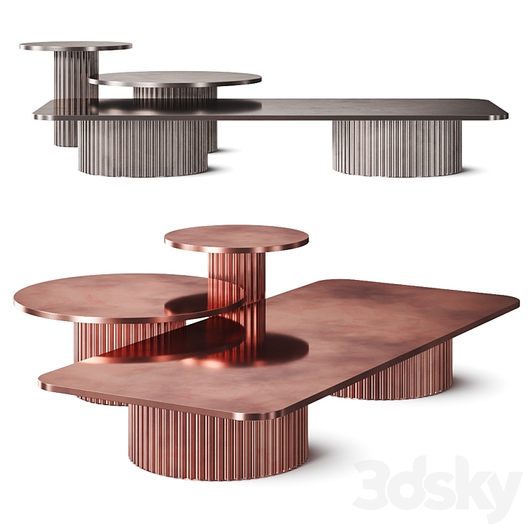 Baxter Allure Coffee Tables 3DS Max Model - thumbnail 1