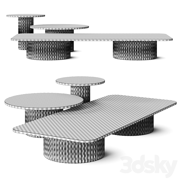 Baxter Allure Coffee Tables 3DS Max Model - thumbnail 2