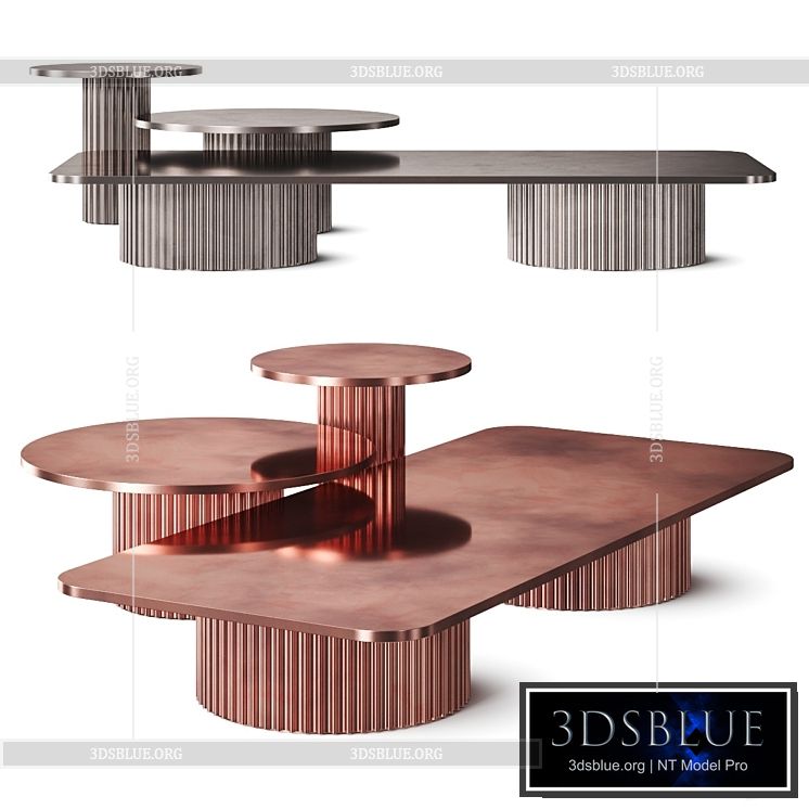 Baxter Allure Coffee Tables 3DS Max - thumbnail 3