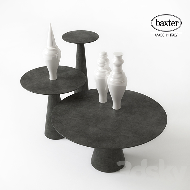 BAXTER JOVE coffee tables outdoor 3DS Max Model - thumbnail 3