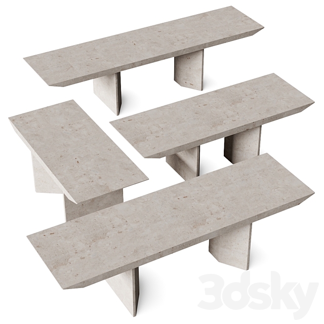 Baxter Judd Dining Tables 3DS Max Model - thumbnail 2