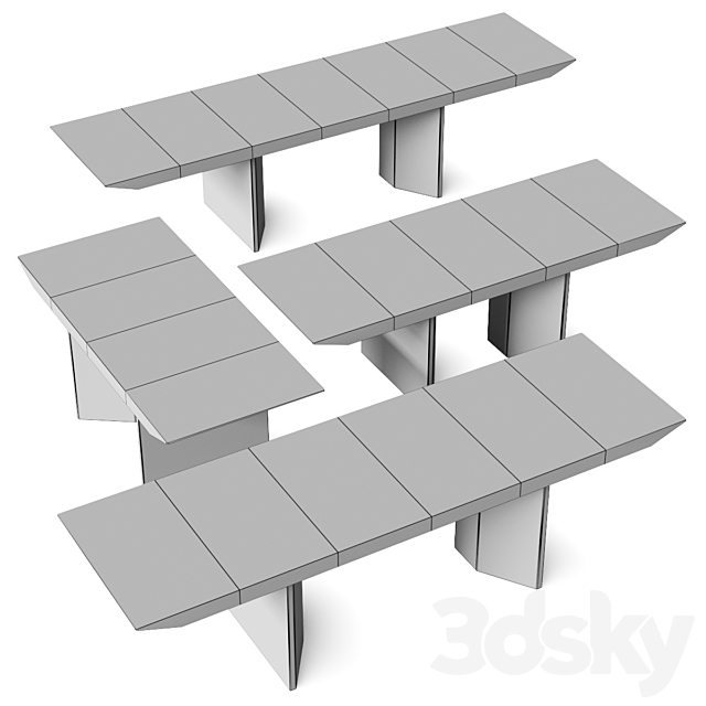 Baxter Judd Dining Tables 3DS Max Model - thumbnail 3