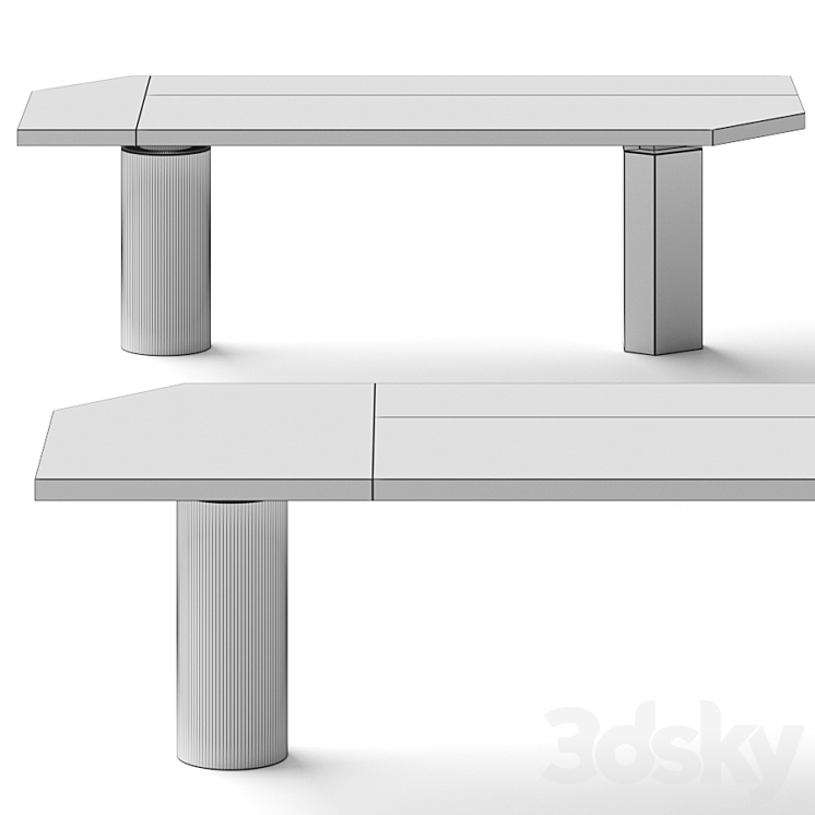 Baxter Jupiter Dining Table 3DS Max - thumbnail 2