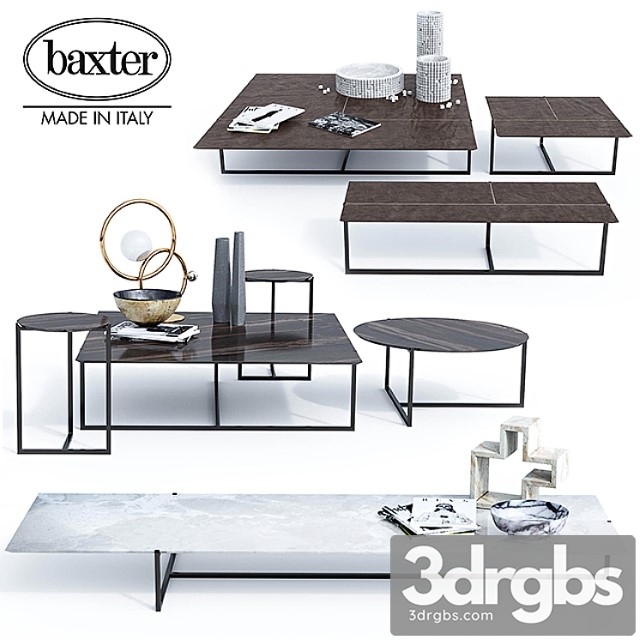 Baxter tables icaro set 2 3dsmax Download - thumbnail 1