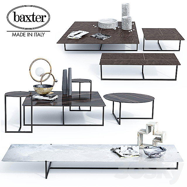 Baxter tables Icaro set 3DSMax File - thumbnail 1