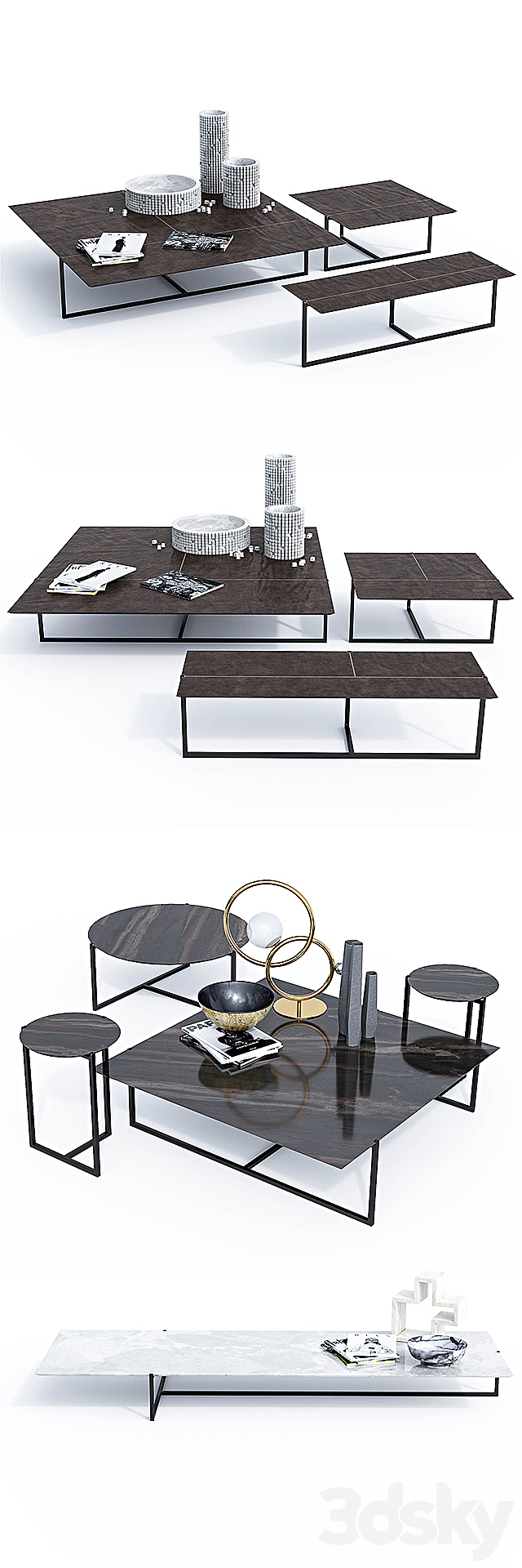 Baxter tables Icaro set 3DSMax File - thumbnail 2