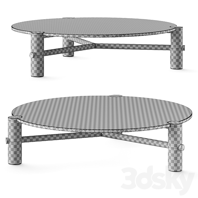 Baxter Thalatha Coffee Table 3DS Max Model - thumbnail 2