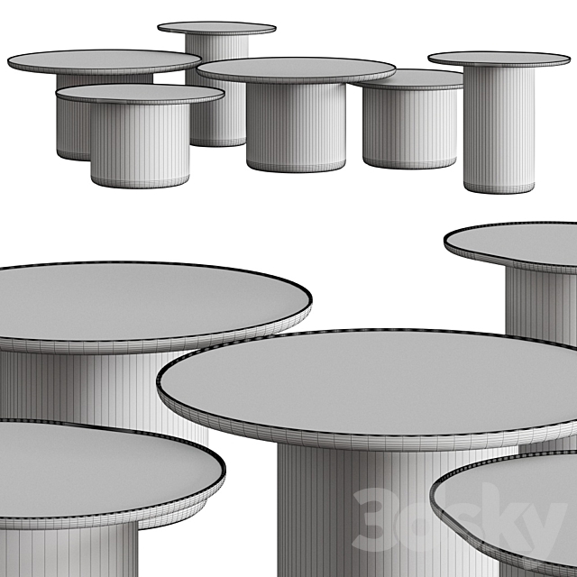 B&B Button Coffee Tables 3DSMax File - thumbnail 2