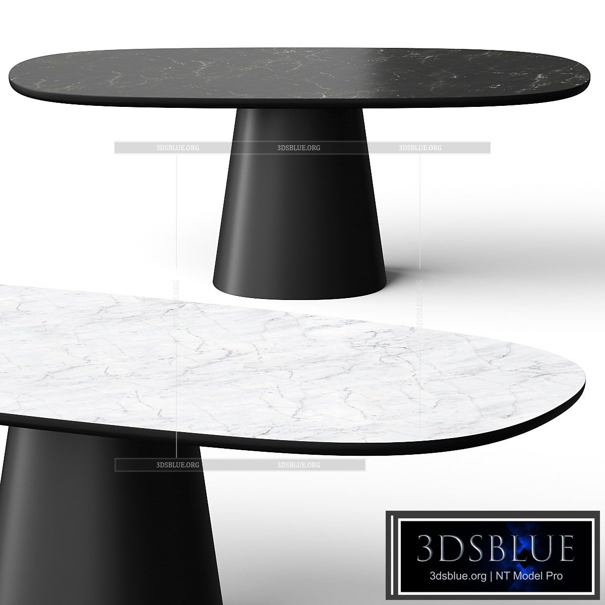 B&B Italia Allure O Dining Table 3DS Max - thumbnail 3