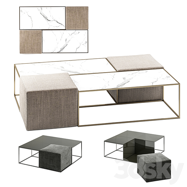 B&B Italia Coffee Table 3DSMax File - thumbnail 2