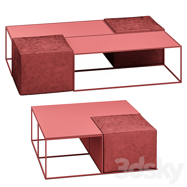 B&B Italia Coffee Table 3DSMax File - thumbnail 4