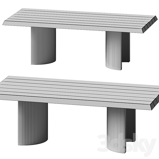 BEAM TABLE – Van Rossum 3DS Max Model - thumbnail 2