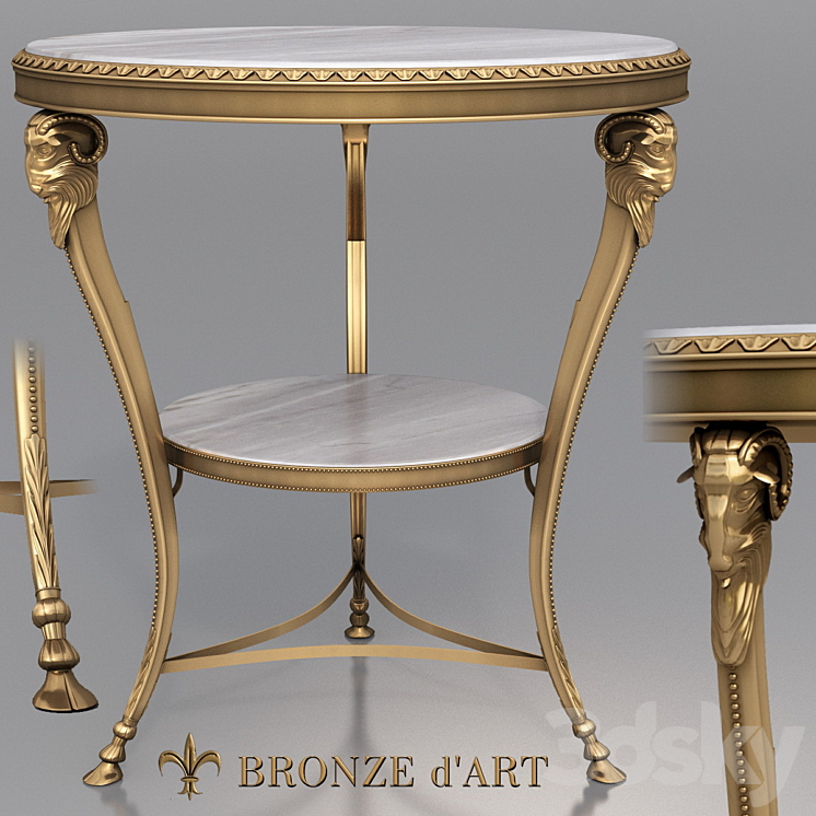 Belier 1116 Table of Bronze d'Art 3DS Max - thumbnail 1