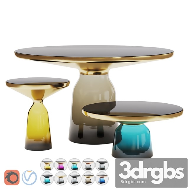 Bell tables set 2 3dsmax Download - thumbnail 1