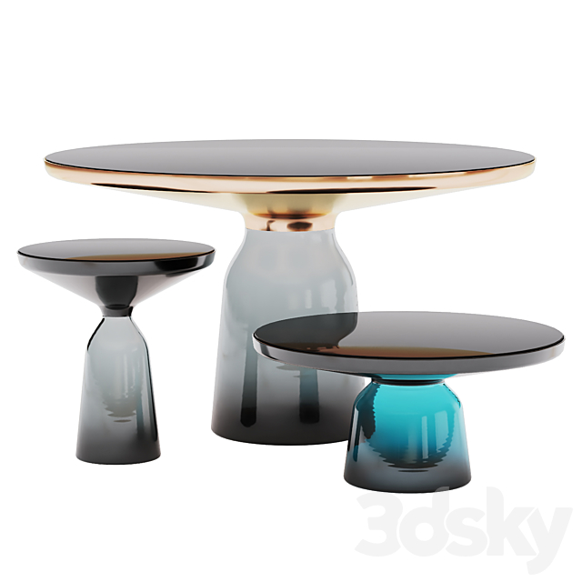 Bell tables set 3DS Max Model - thumbnail 2