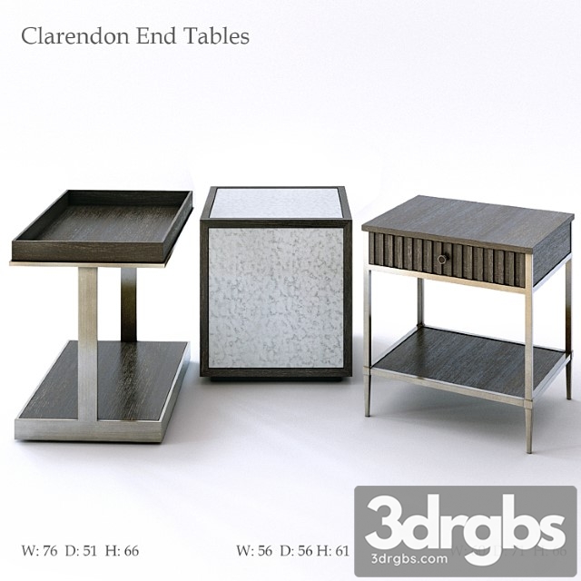 Bernhardt clarendon end tables 2 3dsmax Download - thumbnail 1